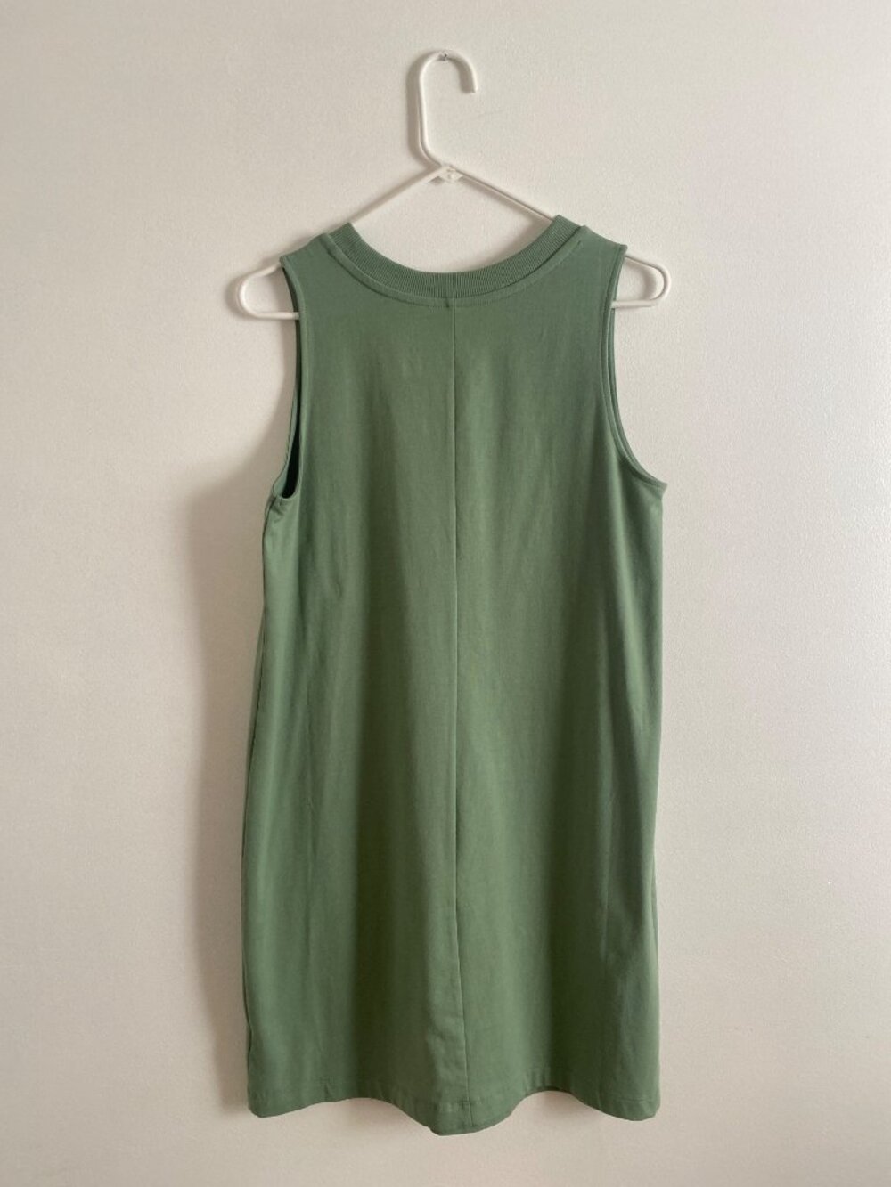 A New Day Sleeveless Green Tank Dress Medium Cotton Blend - Picture 5 of 5
